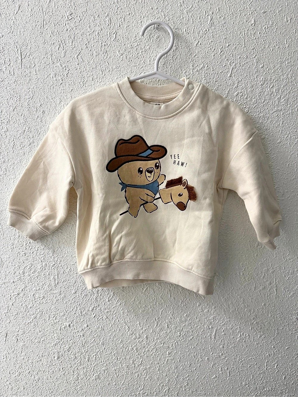 H&M Motif-detail sweatshirt Cowboy Graphic Cream Baby 6-9M